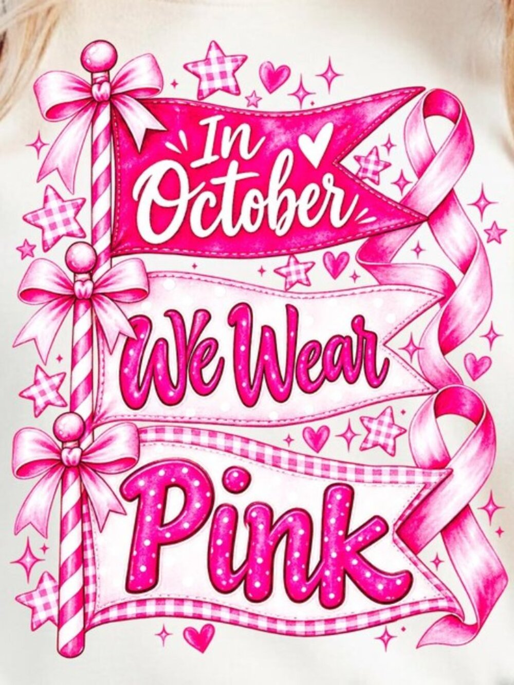 In October We Wear Pink T Shirt - Picture 2 of 4